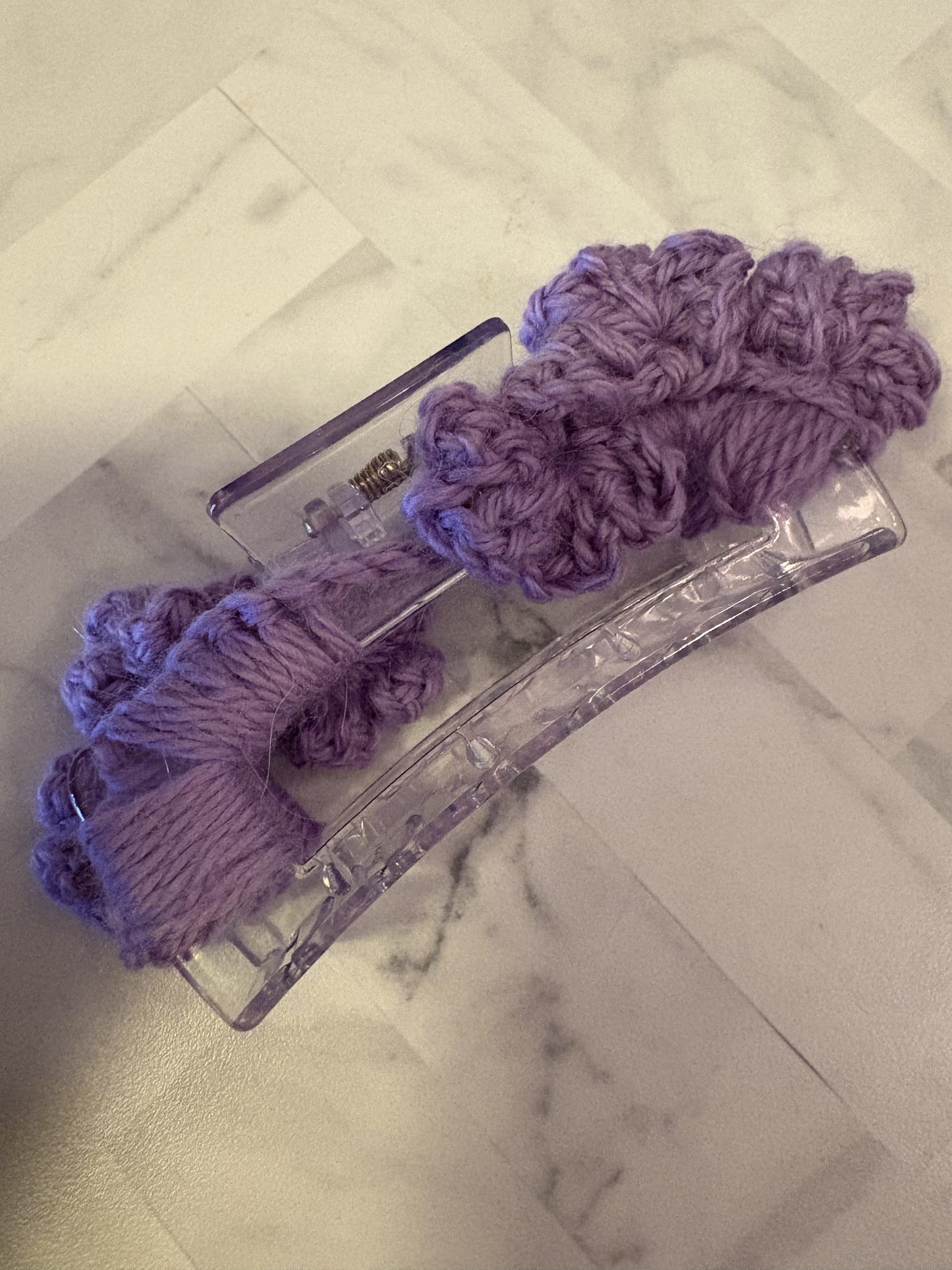 4" Floral Claw Clip