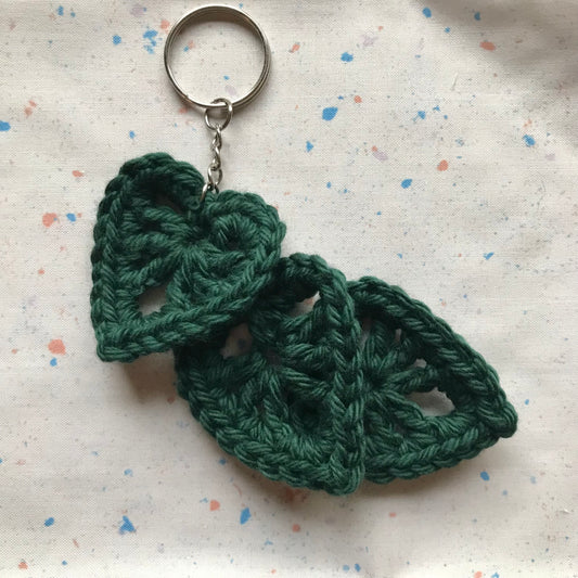 Monstera Key Chain