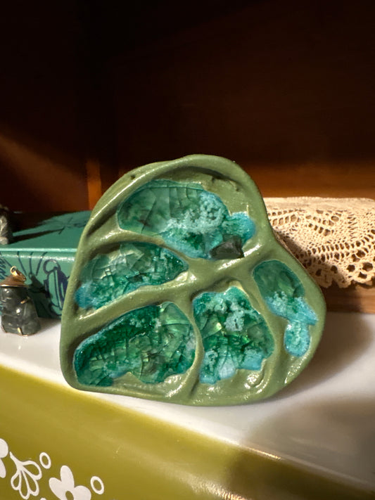 Monstera Leaf Cloisonne Vase