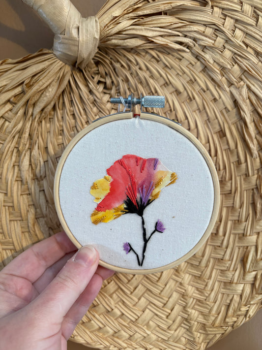 Poppy Painted Embroidery 001