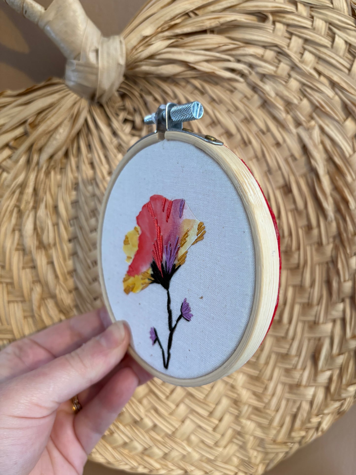 Poppy Painted Embroidery 001