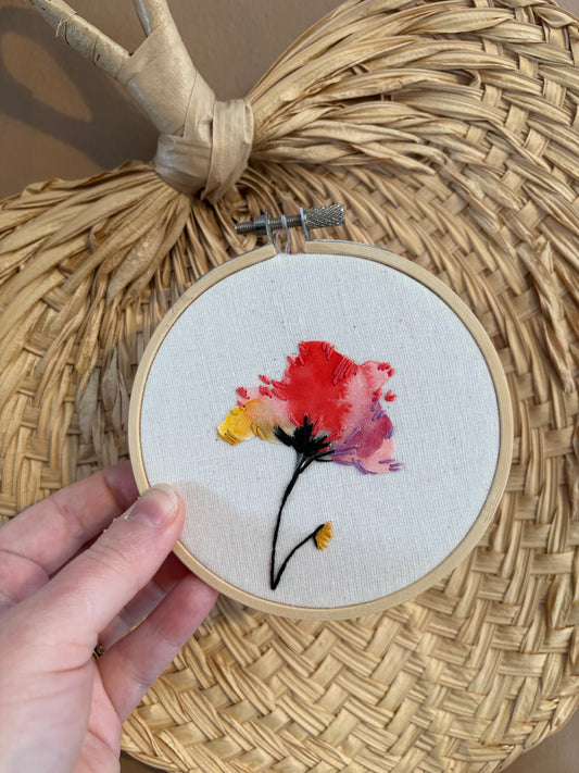 Poppy Painted Embroidery 002