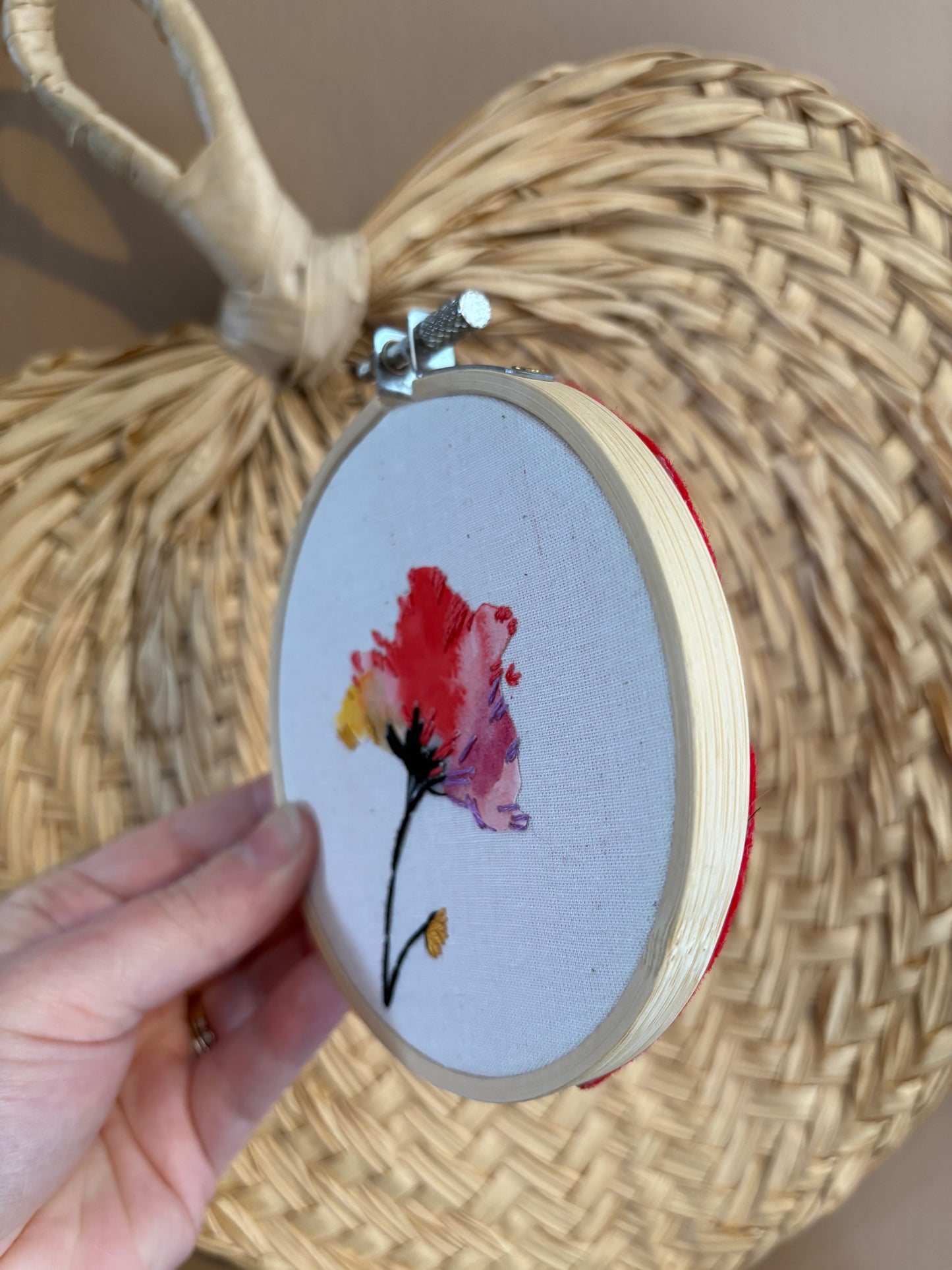 Poppy Painted Embroidery 002