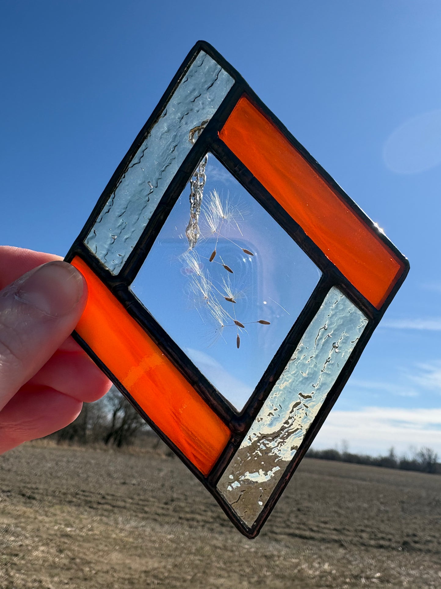 Dandelion Wish Glass