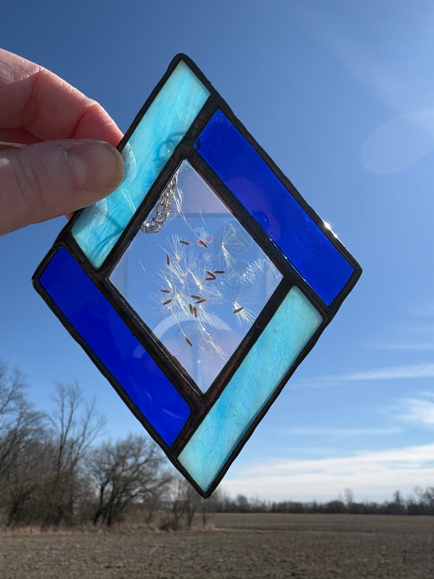 Dandelion Wish Glass