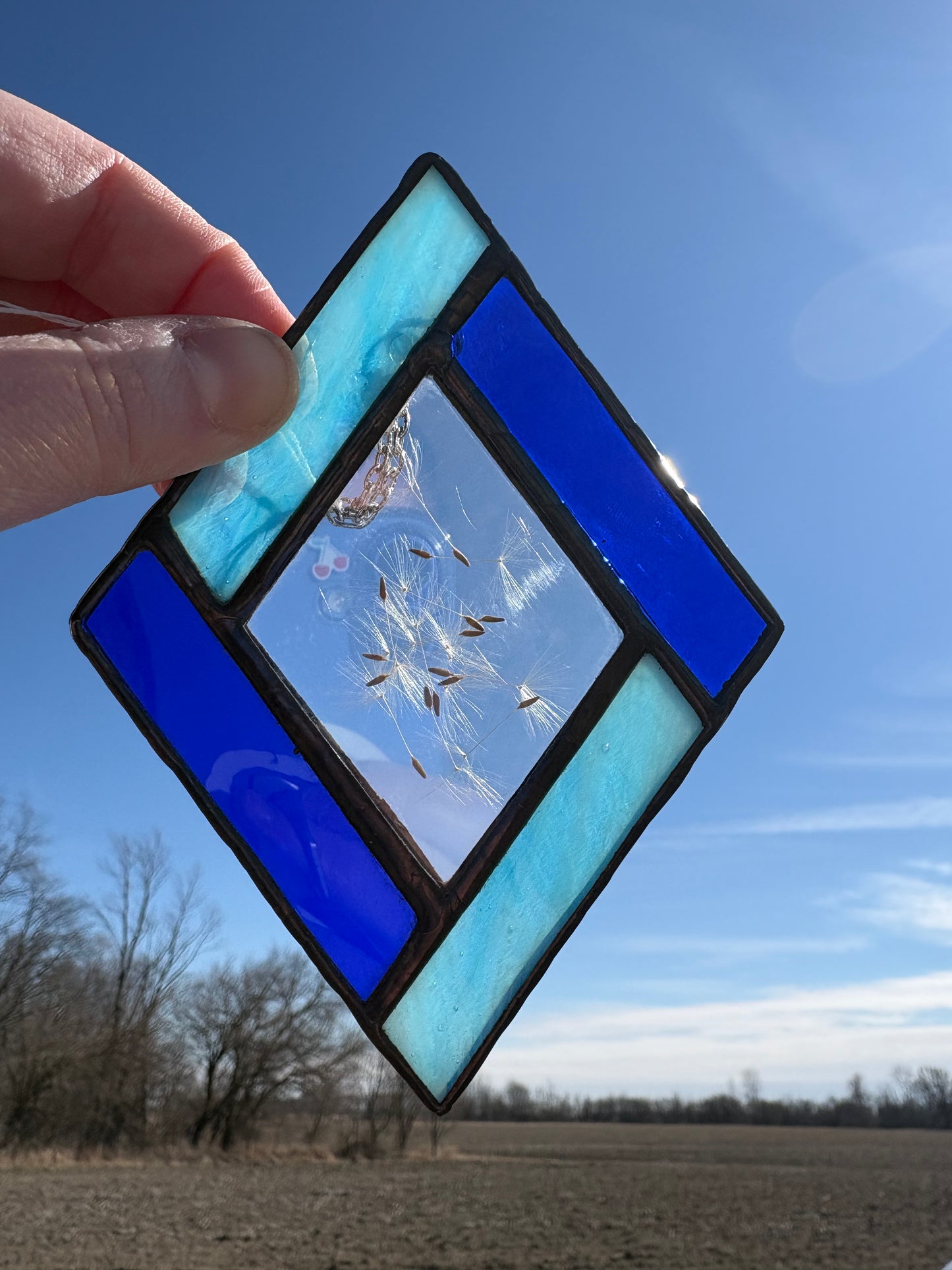 Dandelion Wish Glass