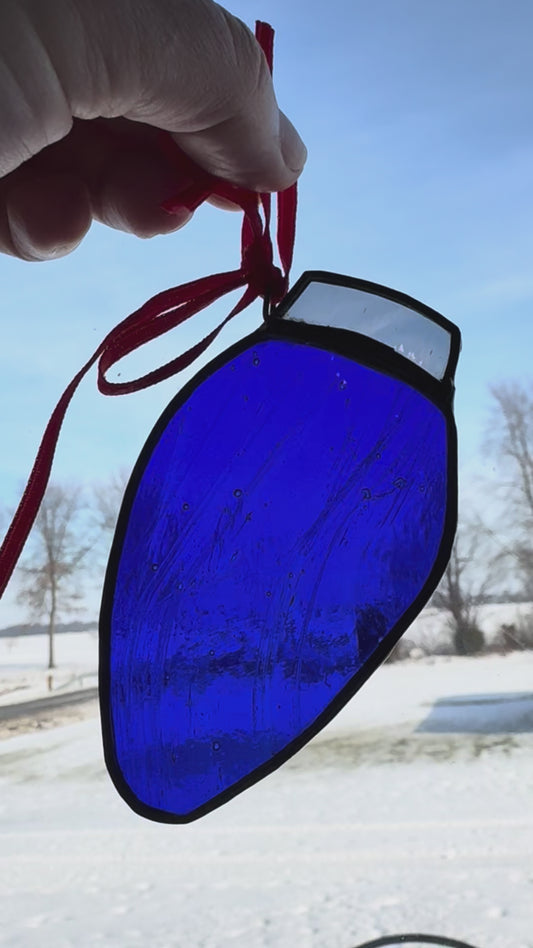 Cobalt Christmas Bulb